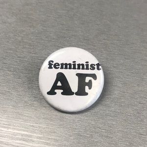 Vintage Feminist AF Pin